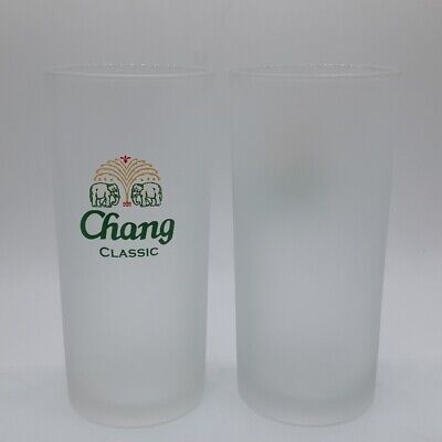 Set 2 of CHANG Beer Glass 5.5" Classic Original Rare Collectible Pint Glasses  Chang - фотография #8