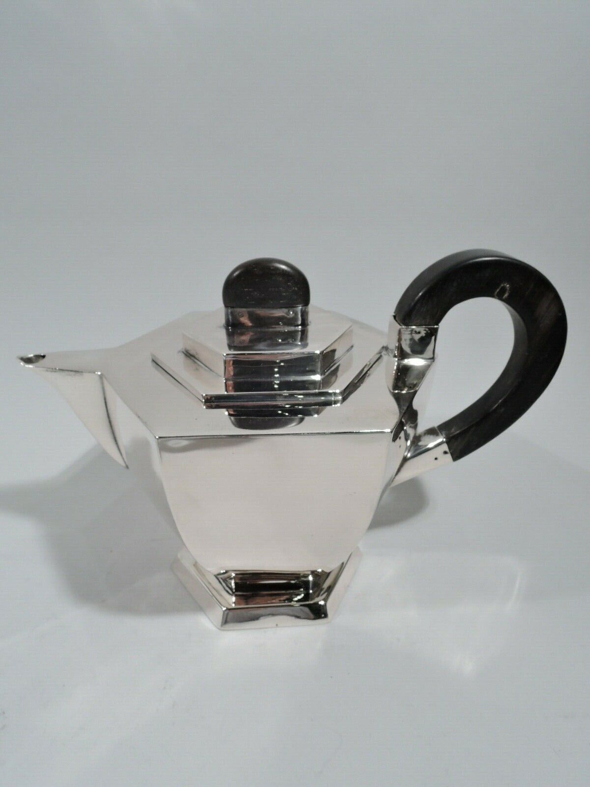 Antique Coffee & Tea Set Tray - Art Deco Modern - Austrian 800 Silver - C 1920 AUSTRIAN - фотография #7