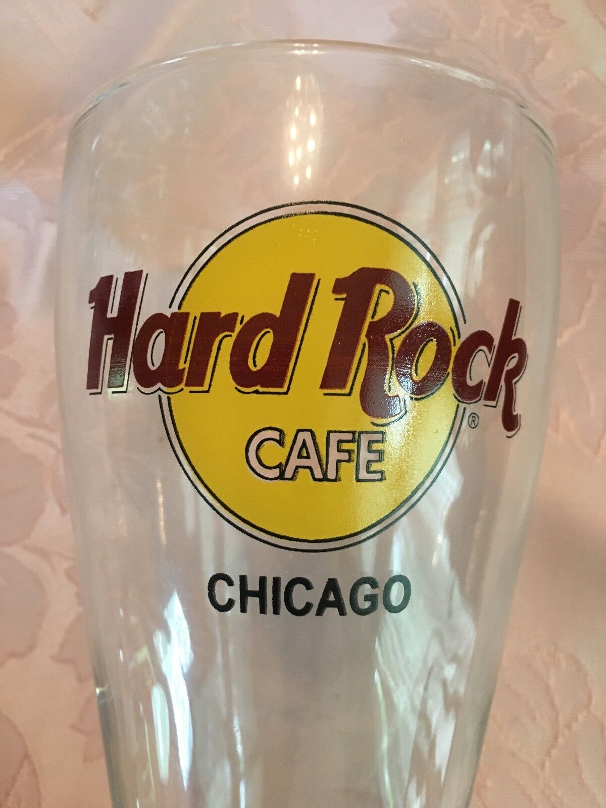 Hard Rock Pilsner Glass Discontinued Collectible -Choose Chicago Philly Foxwoods Hard Rock Cafe - фотография #2