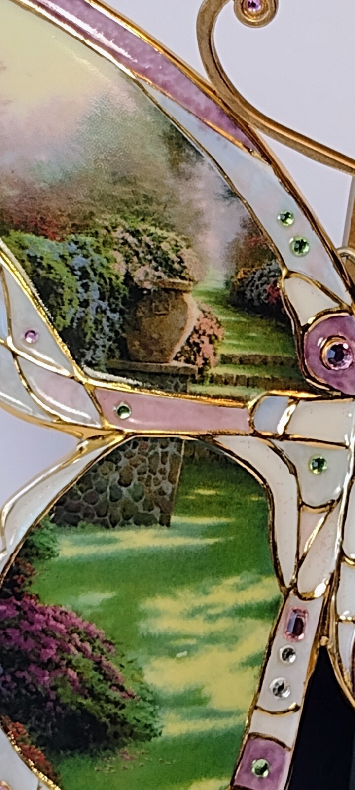 Bradford Xchg. Thomas Kincaid JEWELED BUTTERFLY Wall Art EUC On Wings of Beauty Thomas Kinkade - фотография #18