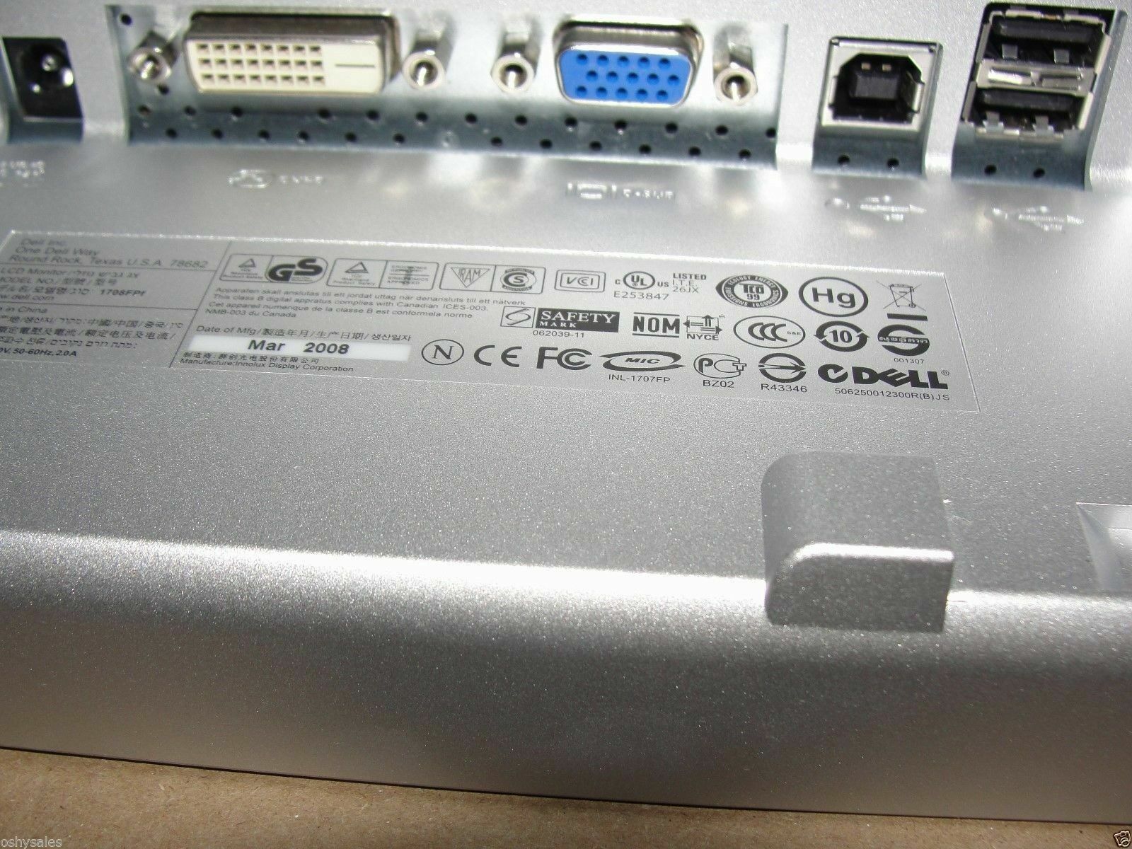 🔥Dual Dell UltraSharp 1907FP Silver/ Black 19-inch Gaming LCD Monitors W/USB 💯 Dell 1907FPC - фотография #10