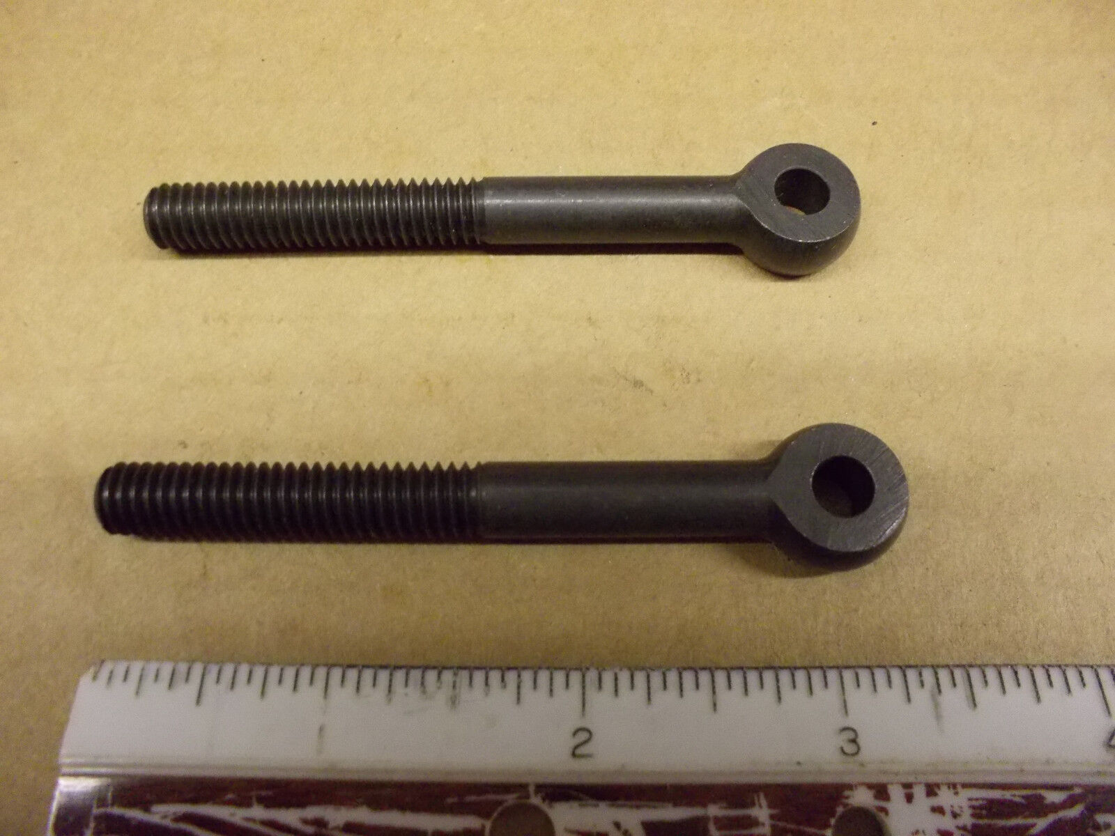 5/16-18 Steel Eye Hole Rod End Bolt, 3" tip to center of eye, lot of 2 Unknown Does Not Apply