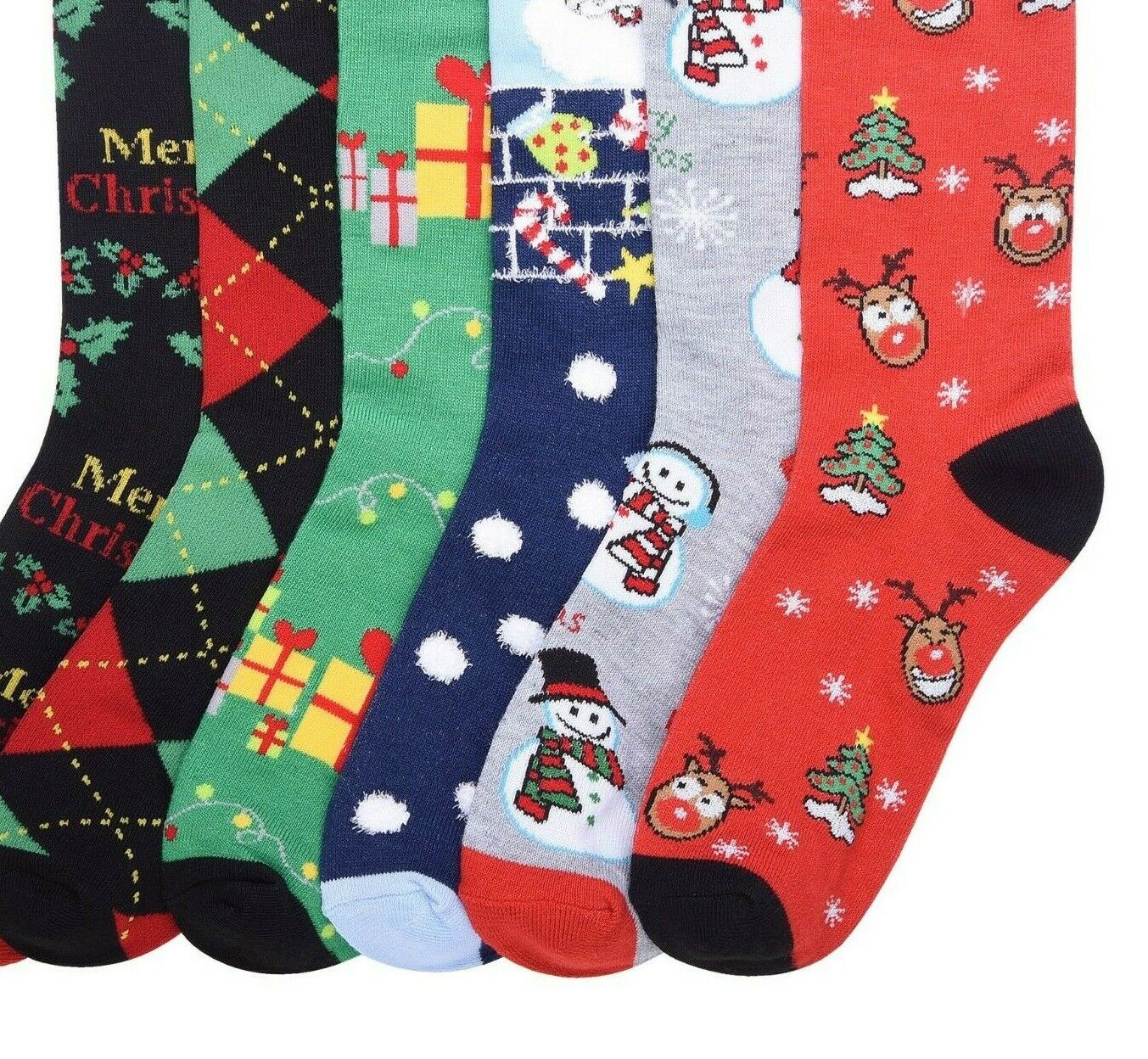 3 Pairs Christmas Crew Socks Winter Warm Xmas Stocking Stuffers Gift #1 9-11 Mamia - фотография #2