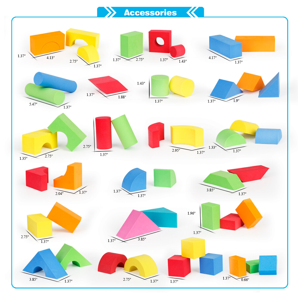 Foam Building Blocks for Kids 12 Pcs Blocks Gift Playset for Toddler Stack Toys Mini Tudou - фотография #4