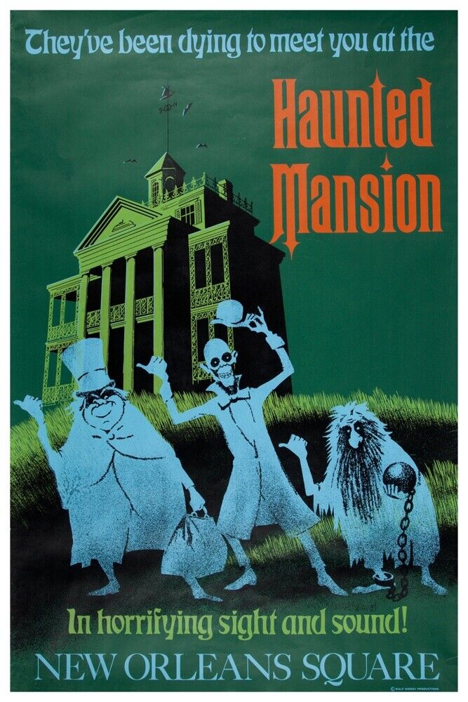 HAUNTED MANSION DISNEYLAND - COLLECTOR POSTER - BUY ANY 2 GET ANY 1 FREE!! Без бренда