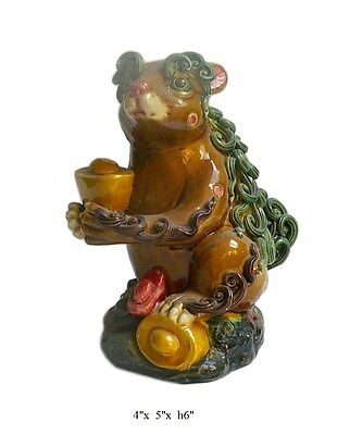 Chinese Color Ceramic Fortune Mouse Rat Figure cs602-2 Без бренда - фотография #4
