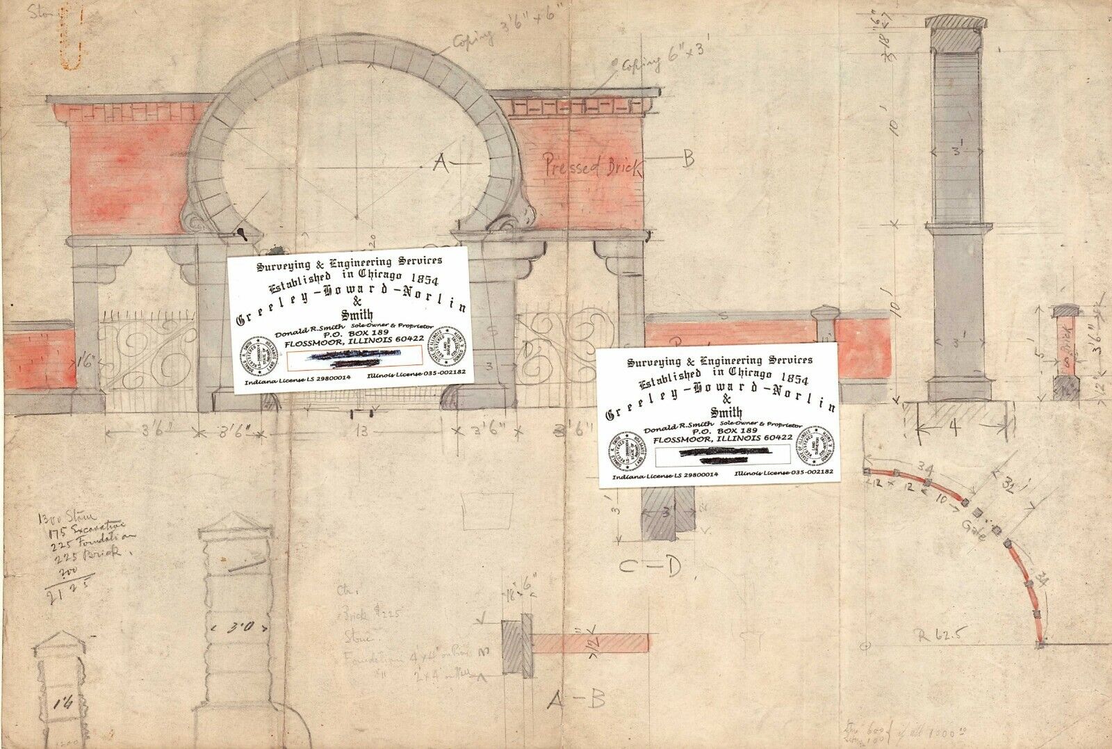 Chicago Antique MAP: Rosemont Park Cemetery/ZION GARDENS/Rosemont Cemetery +docs Без бренда - фотография #3