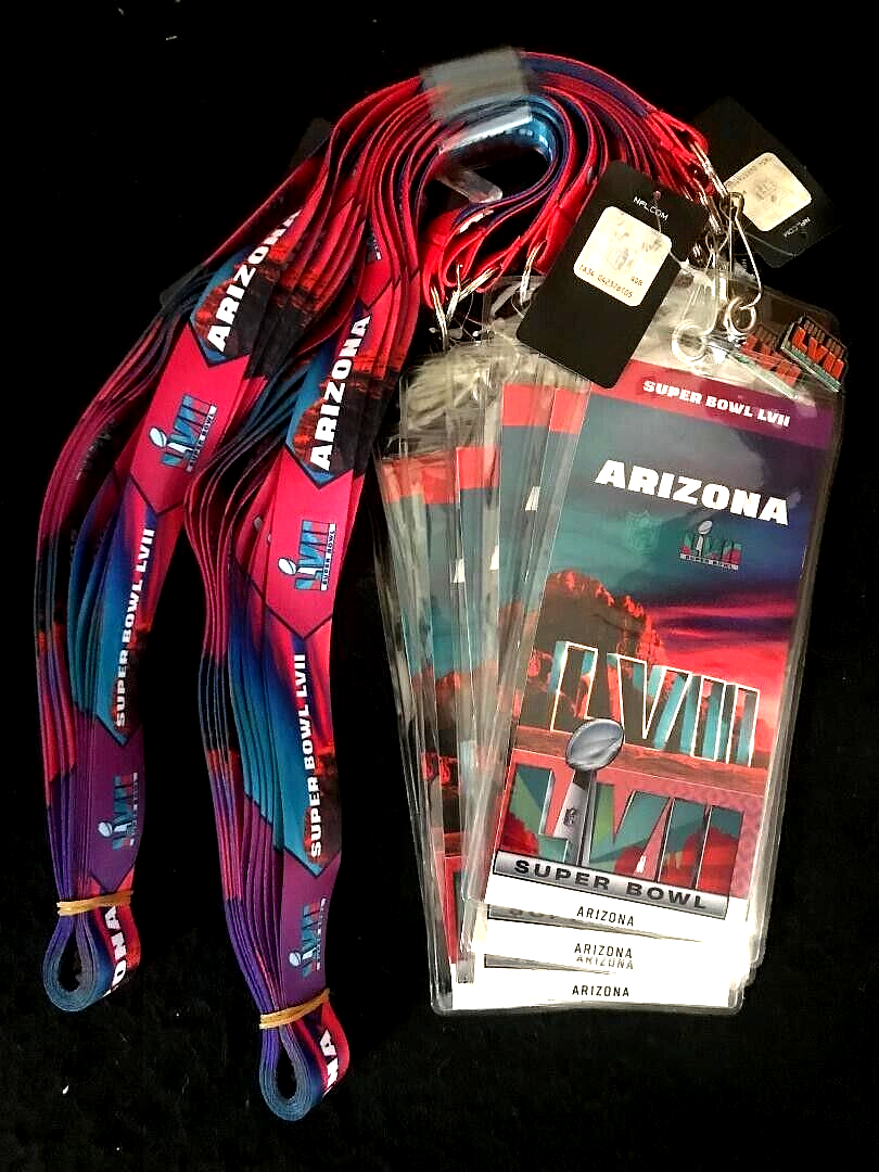 Pack of 12 Super Bowl 57 Chiefs vs Eagles Generic Lanyards Ticket holders Pins Без бренда