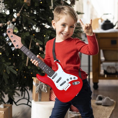 JING SHOW BUSSINESS 16 Inch Guitar Toy for Kids, 4 Strings Electric Guitar Mu... JING SHOW BUSSINESS 8821 - фотография #2