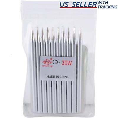 Delcast 10x Lead-free Replacement Pencil Soldering Tip Solder Iron Tips 30W Unbranded/Generic STB-30-10PK