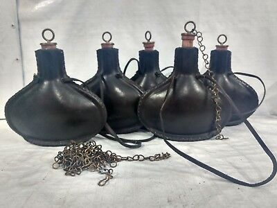 Leather Mashk Bottles Traditional Water Carrying Bags Antique Без бренда - фотография #3