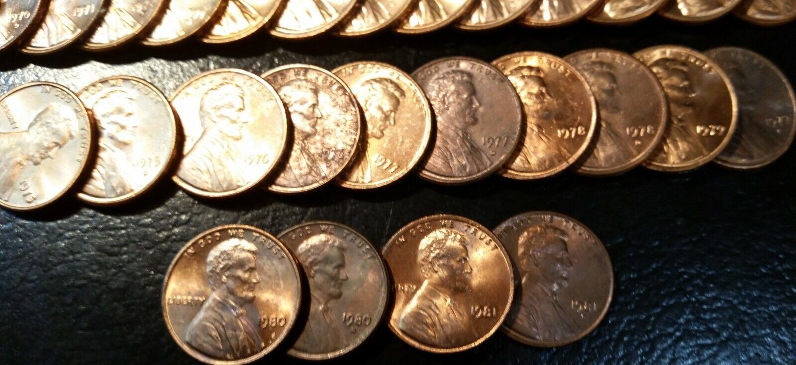 Complete Copper Memorial Cent Penny Set 1959-81d (50 Coins) Unc, BU, most Red   Без бренда - фотография #6