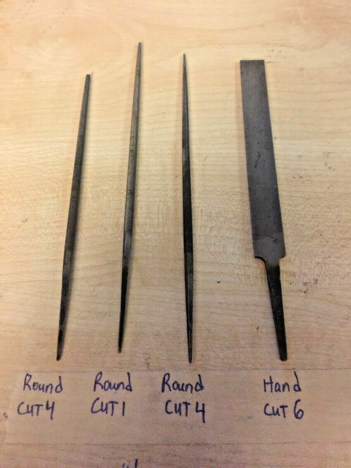 4pcs. Grobet Swiss. 4" Files, Mixed Round, Hand, Machinist Files Grobet Does Not Apply