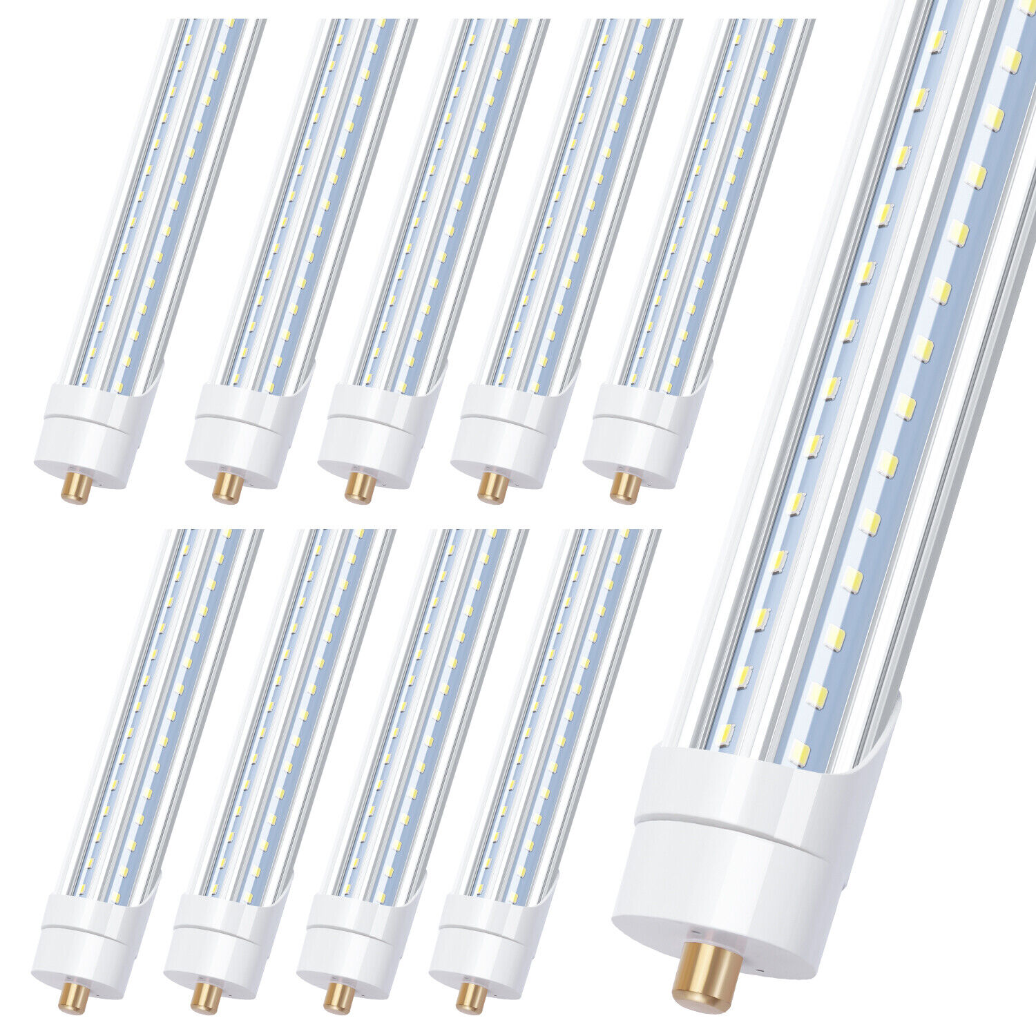 90W T8 LED 8FT Single Pin LED Light Tube 8Foot 6000K LED Shop Light Bulbs 10Pack Unbranded Does Not Apply
