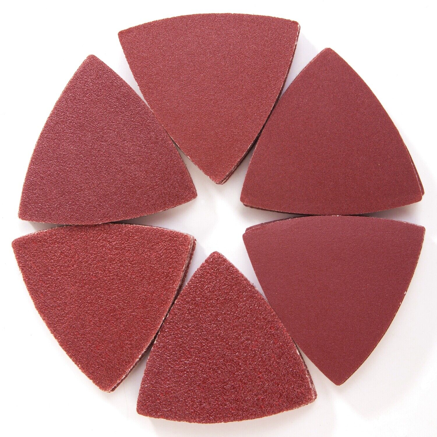 100PCS Triangle Sanding Pads for Oscillating Multi-Tool Hook Loop Sandpaper Disc Satc Does Not Apply