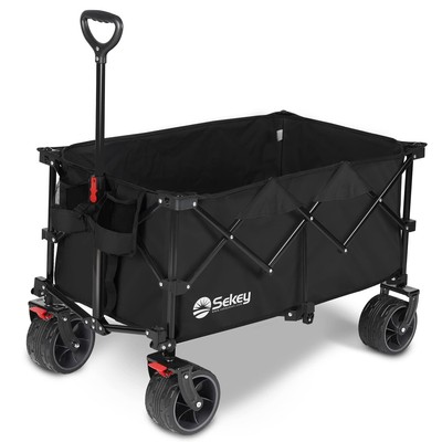 220L Collapsible Foldable Wagon with 330lbs Weight Capacity, Heavy Duty Foldi... Sekey - фотография #8