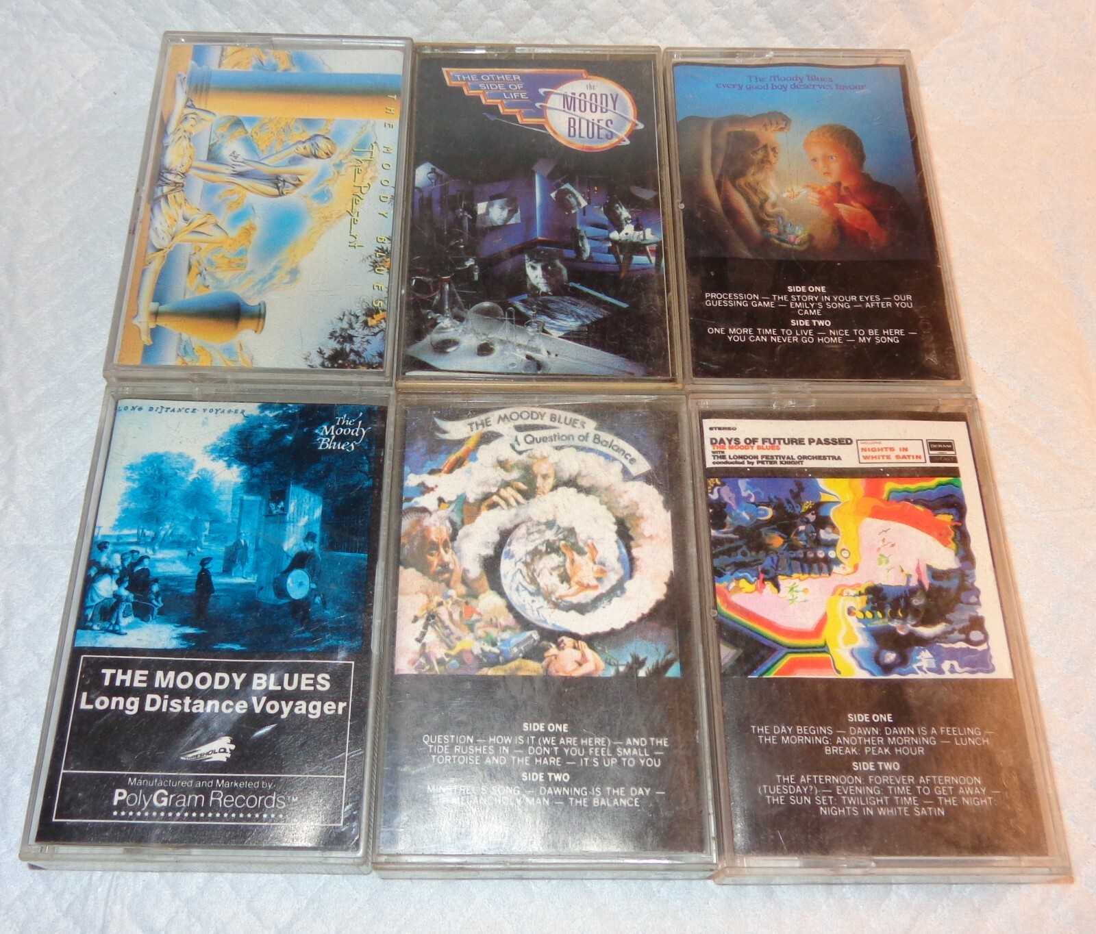 LOT of 6 MOODY BLUES ROCK POP CASSETTE TAPES ~ OLD SCHOOL MUSIC Без бренда - фотография #2