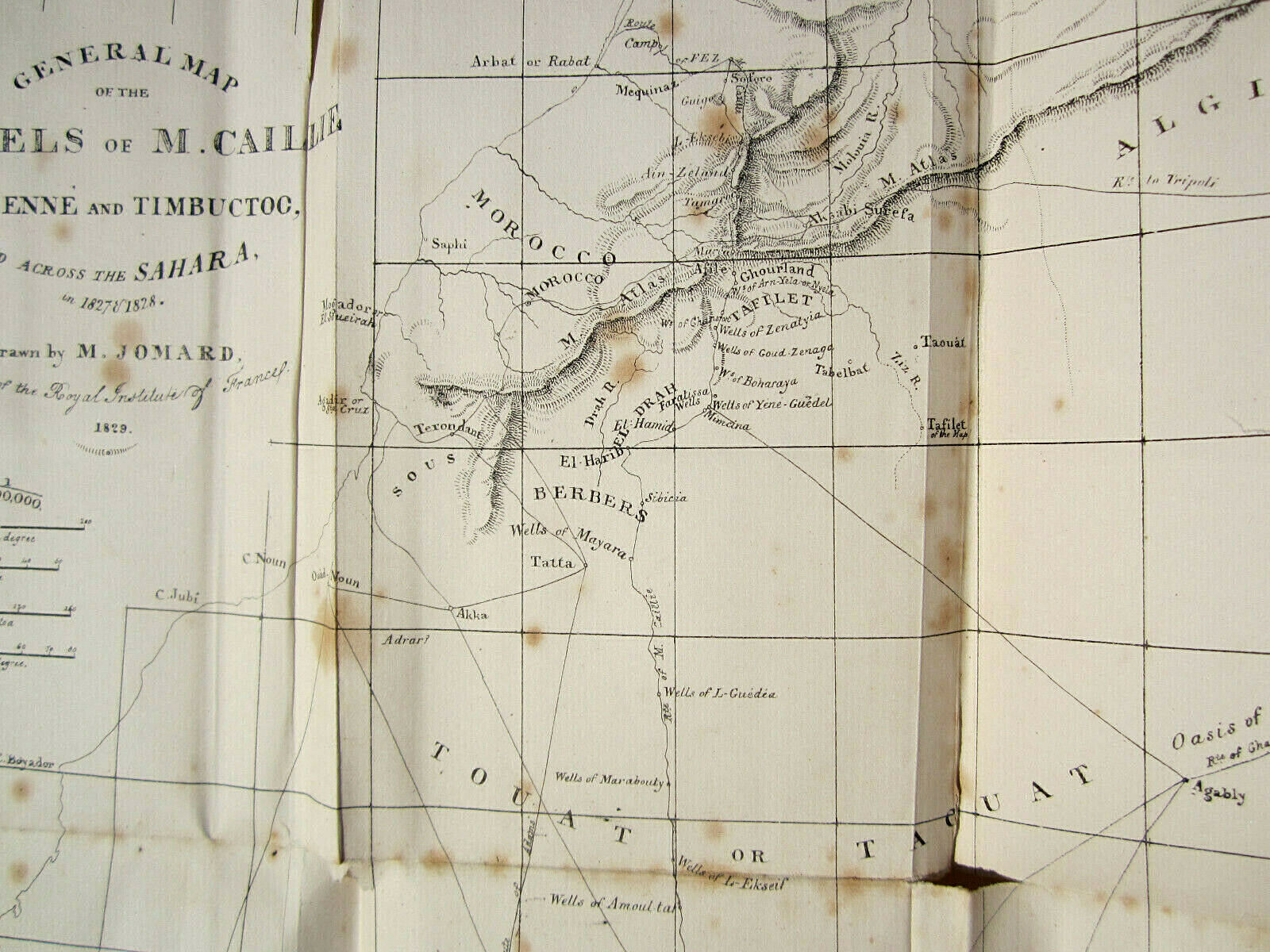 2 MAPS 1830 Africa Timbuktu Mali Sahaha Desert Morocco Без бренда - фотография #4