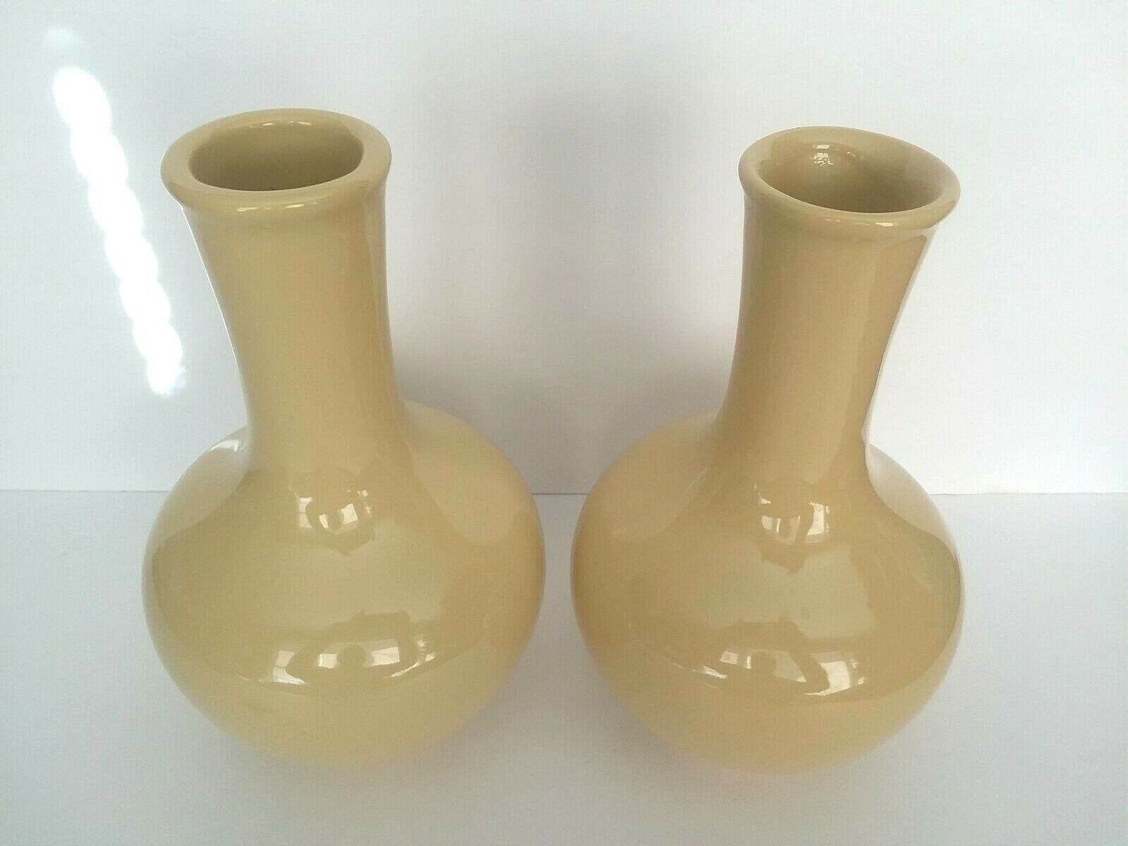 2 Vintage KOHLER Pottery Vases Used As TEST glaze  Sink Tub Toilet Genie bottle Без бренда - фотография #2