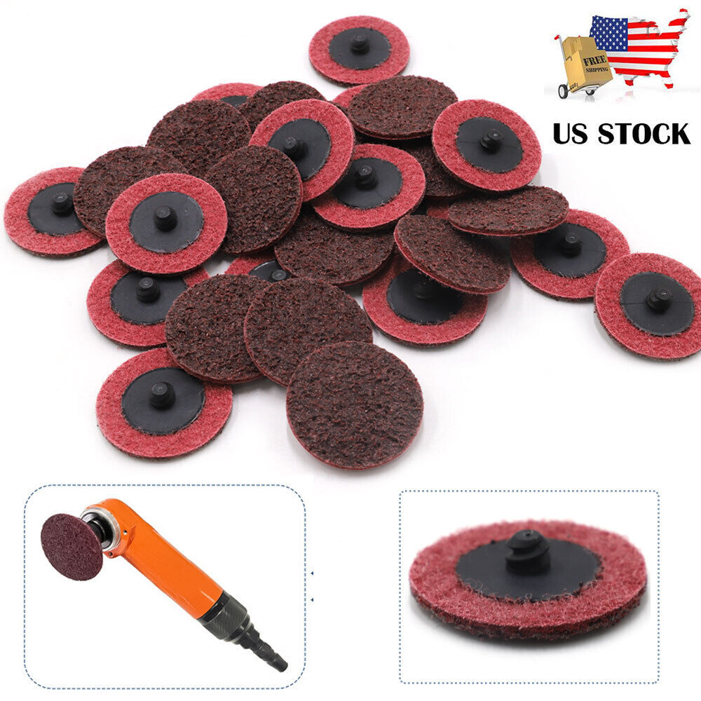50 x 2 inch Sanding Discs Medium Roll Lock Die Grinder Polishing Pads, US STOCK ToAuto Does Not Apply