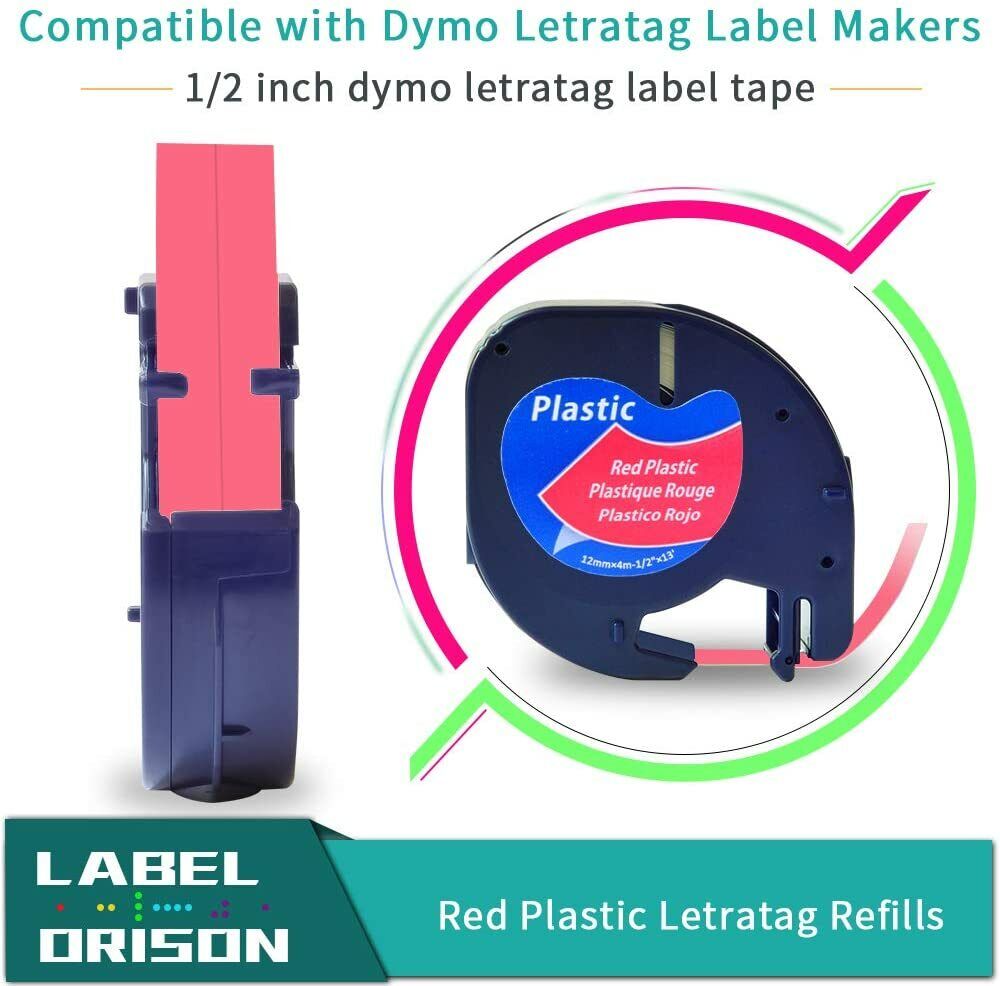 Compatible Dymo LetraTag Refill 91330 91331 91332 Paper Plastic Label Tape 1/2'' Fimax A16952-A91335-7 - фотография #4