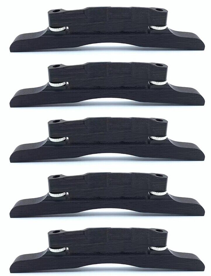 5x Mandolin Bridge Ebony Adjustable Black Luthier Nut Saddle Ringring