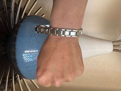 Silver Magnetic Bracelet Women Restore Balance Energy Power Joy Christmas Gift Q Unbranded - фотография #6