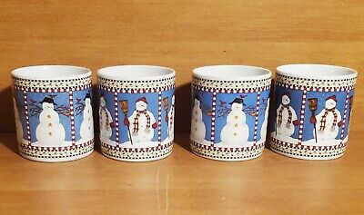 Sakura SNOWMAN Mug set of 4, Debbie Mumm, Christmas, Excellent Sakura SNOWMAN - фотография #6