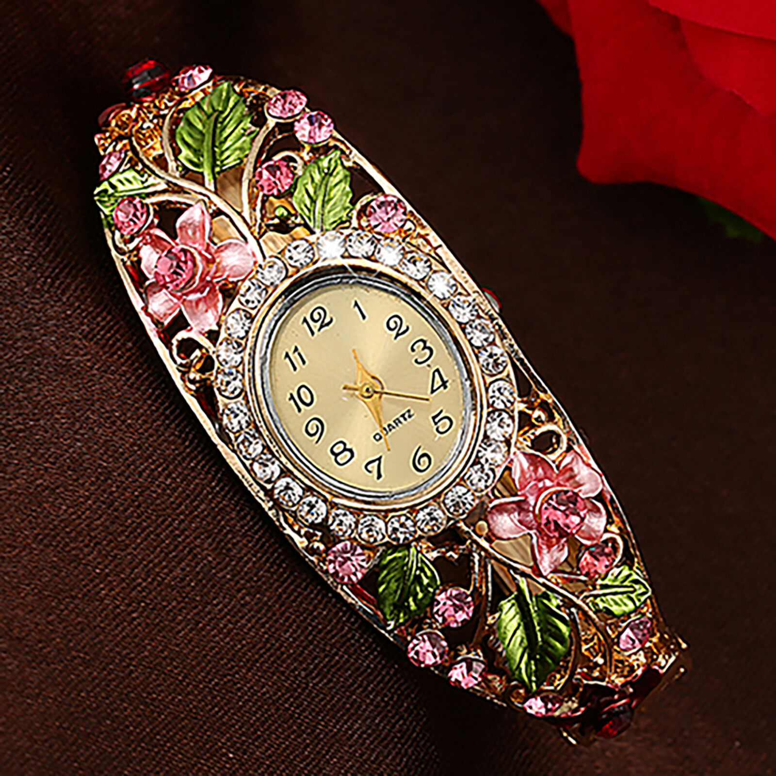 Bracelet Wrist Watch Vintage Hard Strap Ladies Bangle Dress Watch Alloy Unbranded