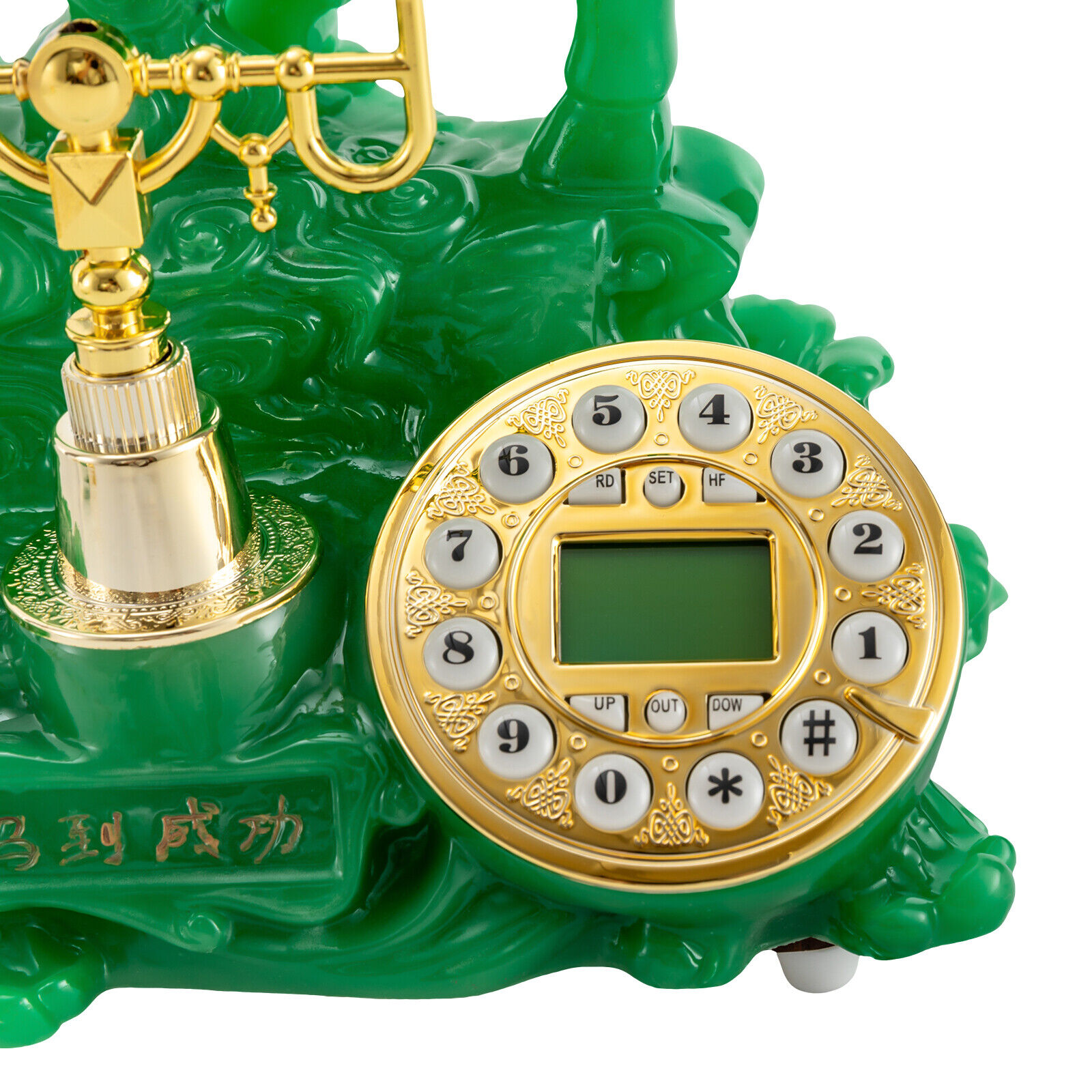 Retro Horse Design Telephone Dial Corded Phone Exquisite Workmanship Green Unbranded Does not apply - фотография #7