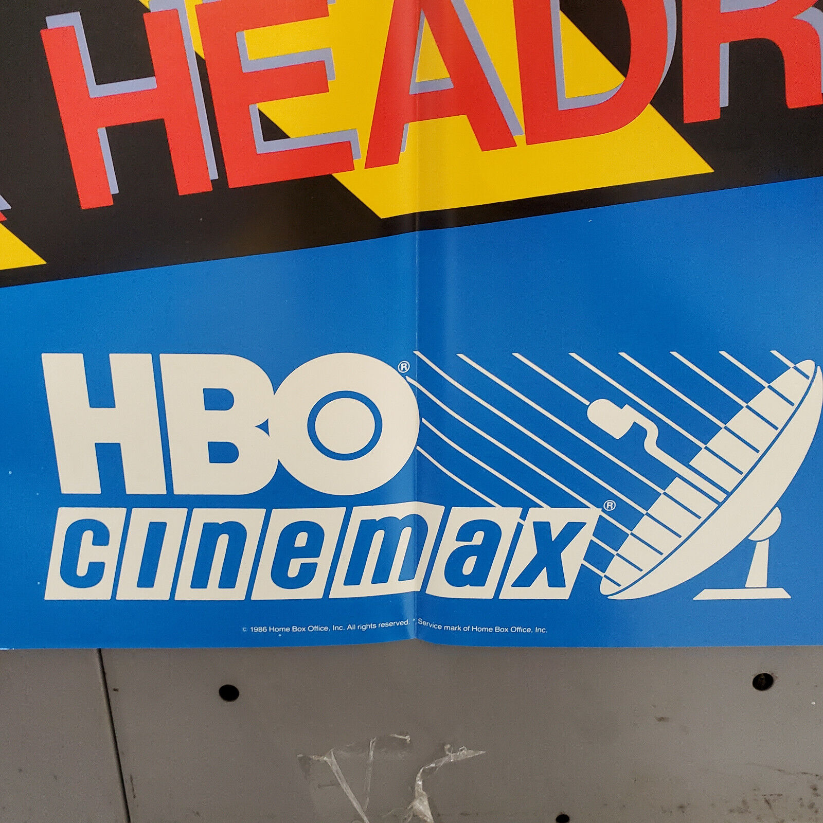 Original Max Headroom 1986 HBO/CinemaxPromo Poster- 27"x40" Folded Без бренда - фотография #2
