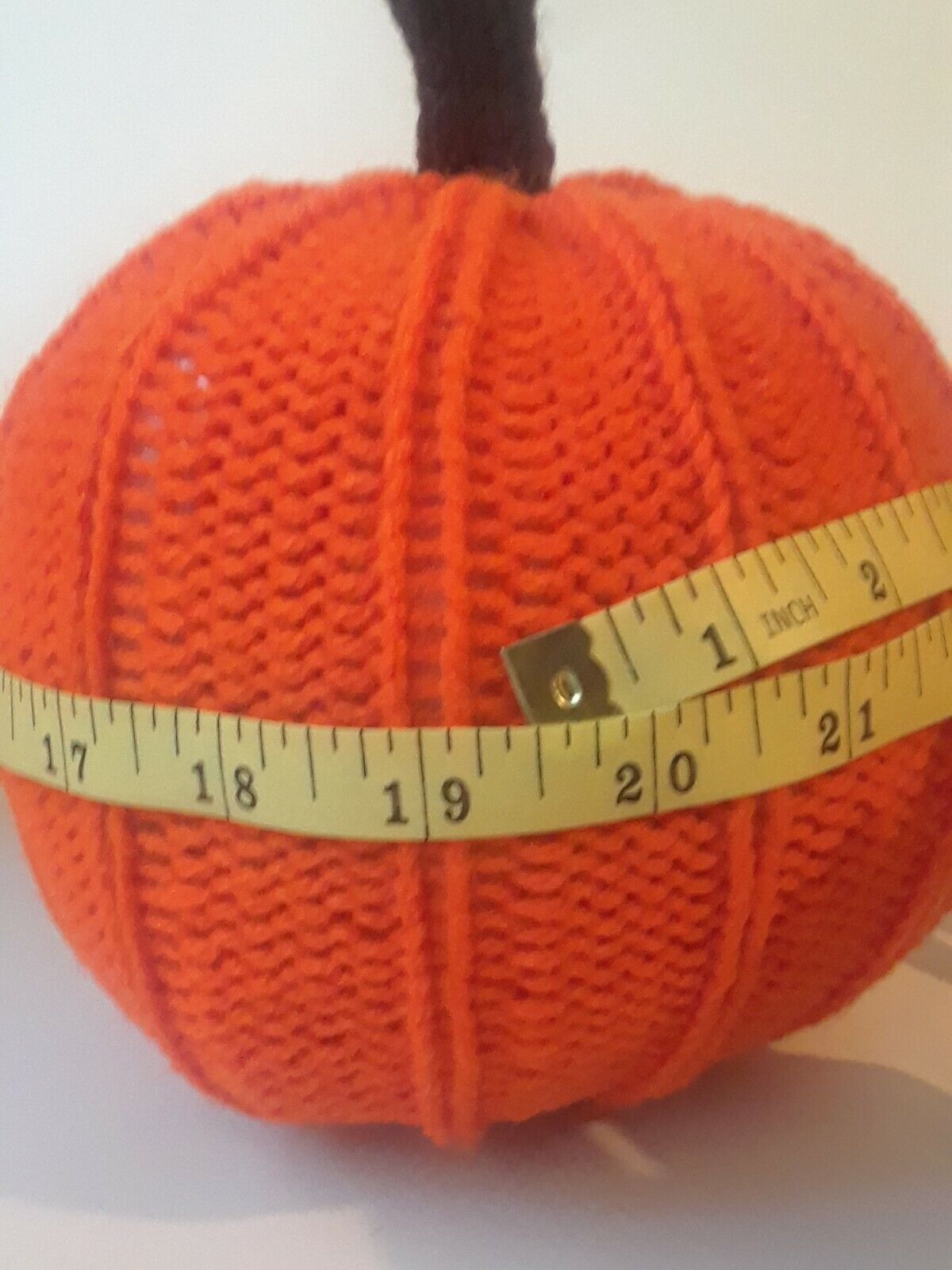 Handmade Knit Pumpkin Set Small Large Orange Fall Autumn Thanksgiving Halloween Handmade - фотография #8