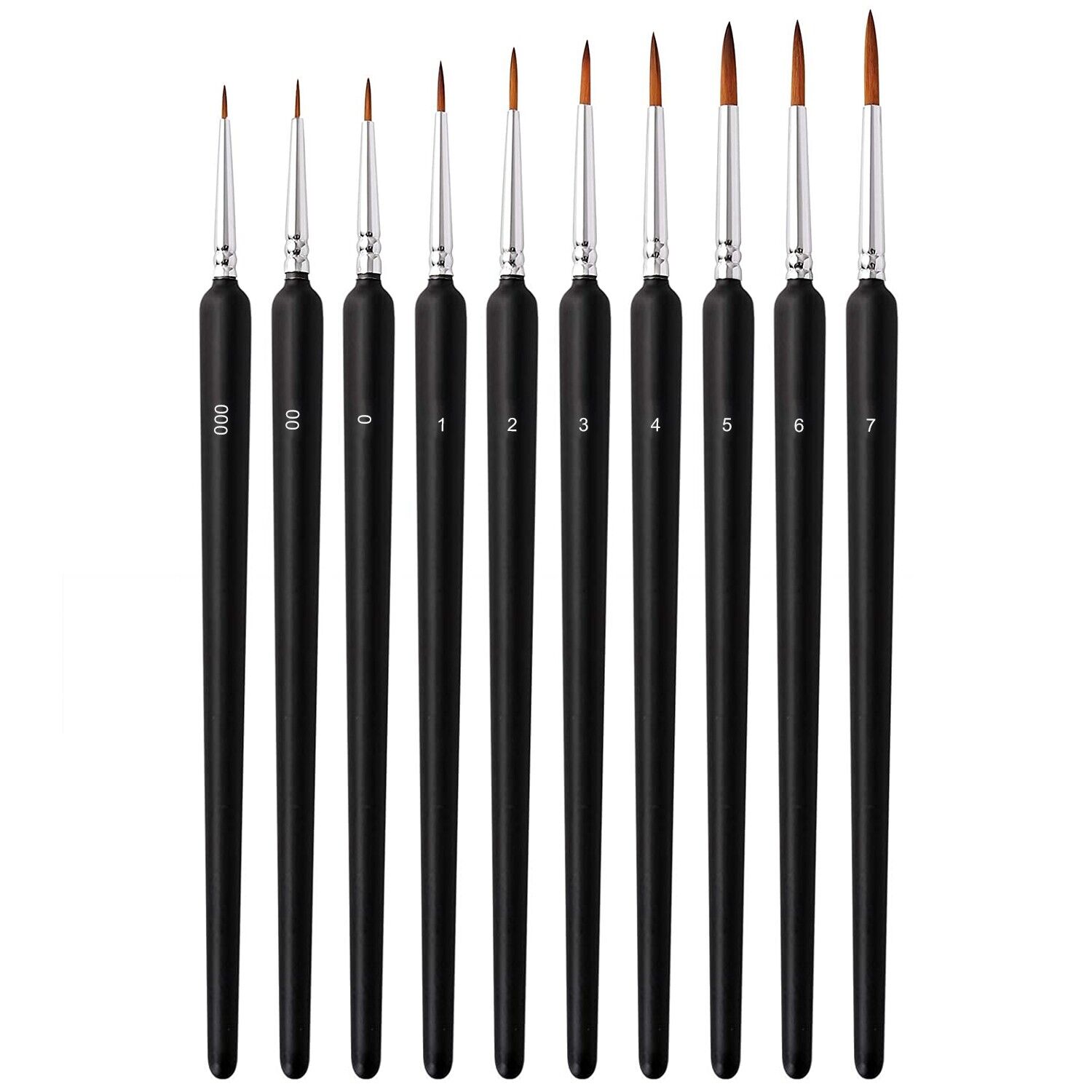 10Pcs Miniature Detail Paint Brush Set Fine Nail Brush Art Drawing Design Tool iMounTEK Does Not Apply - фотография #8