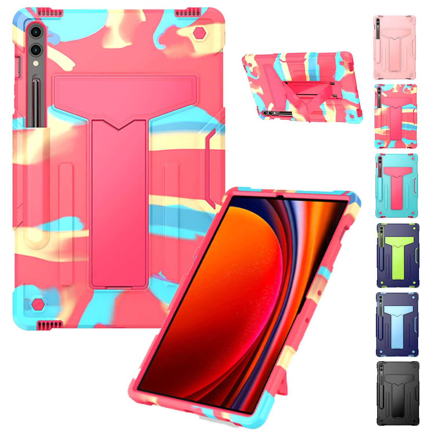 For Samsung Galaxy Tab S9+/FE+ X810/X818U Heavy Duty Stand Hybrid Case Cover Unbranded Does Not Apply - фотография #23