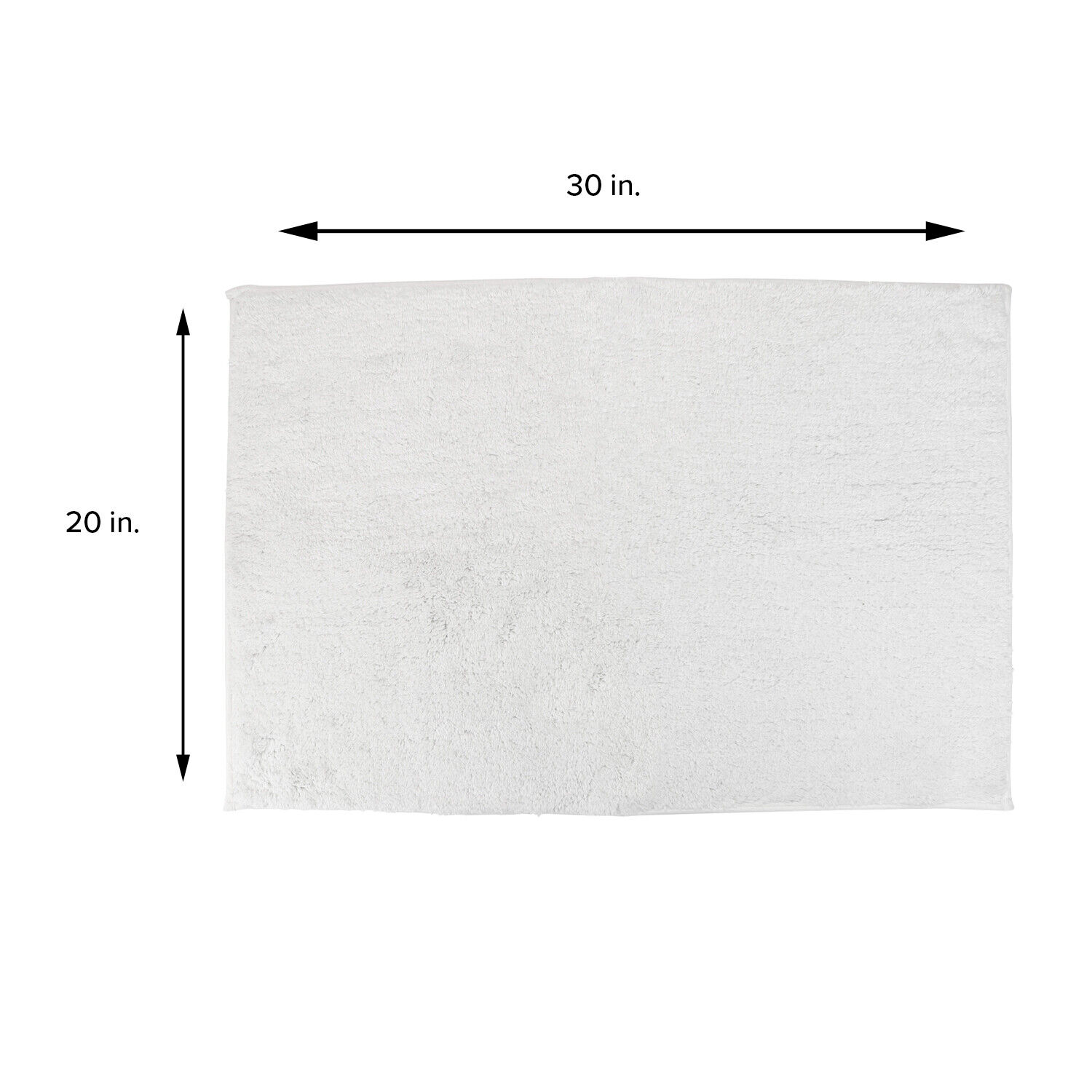 Bulk 6-Pack of Bath Mat Rugs - 20 x 30 White Cotton Bathroom Floor Non-Slip Arkwright Does Not Apply - фотография #3