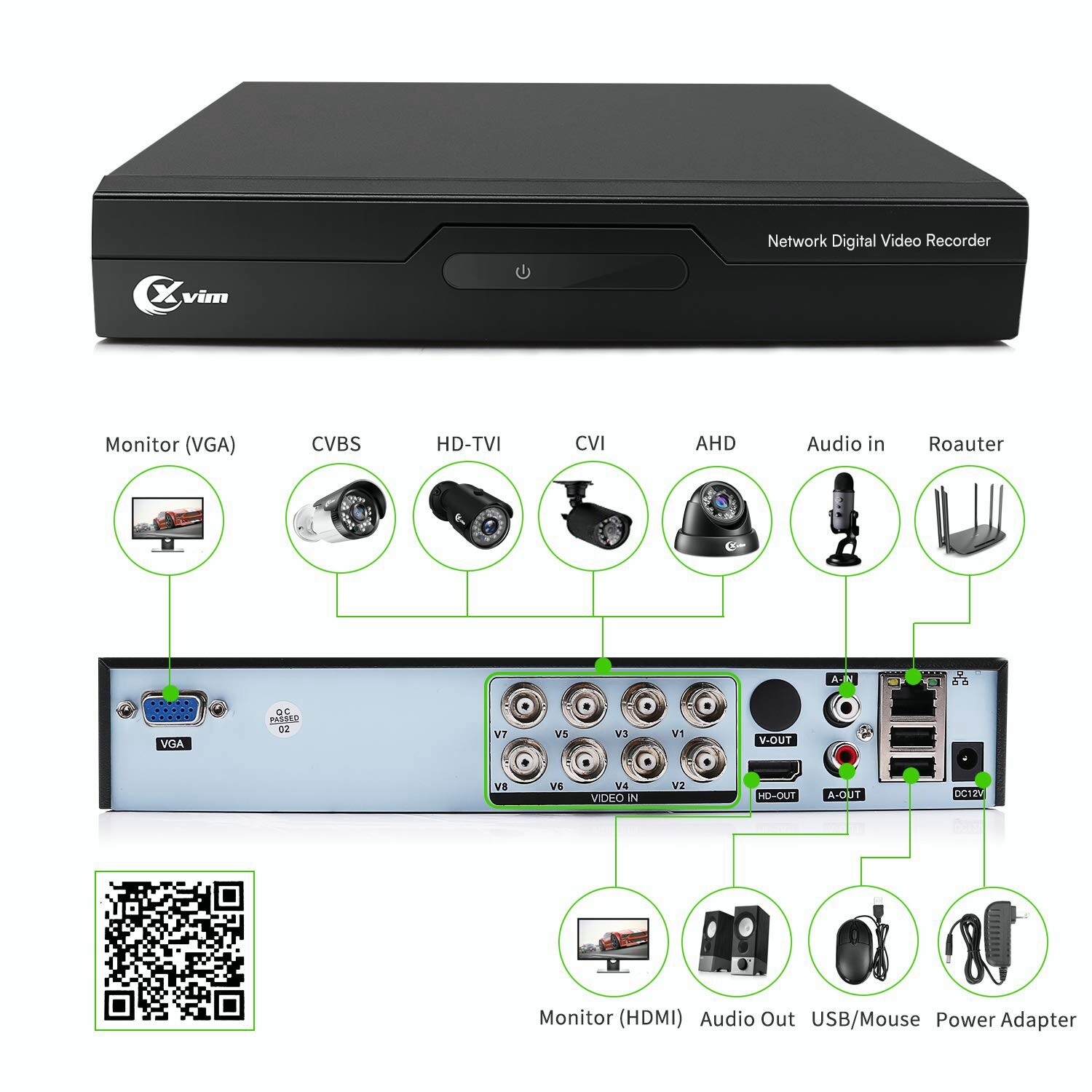 XVIM 8CH 1080P HD DVR Outdoor Night Vision 1920TVL CCTV Security Camera System XVIM Does Not Apply - фотография #8