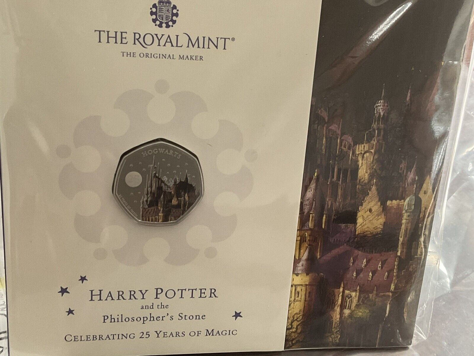 Royal Mint 2023 Harry Potter Hogwarts Color Coin in Folder! BU 50p Coin #4of4 Без бренда - фотография #7