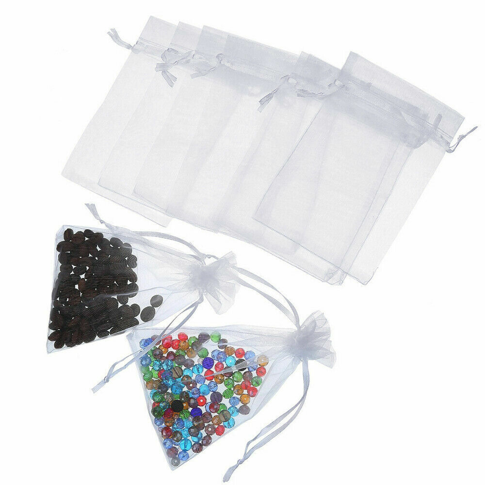 100 200pcs Drawstring Organza Gift Bags Wedding Party Jewelry Pouches 4x6" 5x7" Unbranded/Generic Does Not Apply - фотография #10