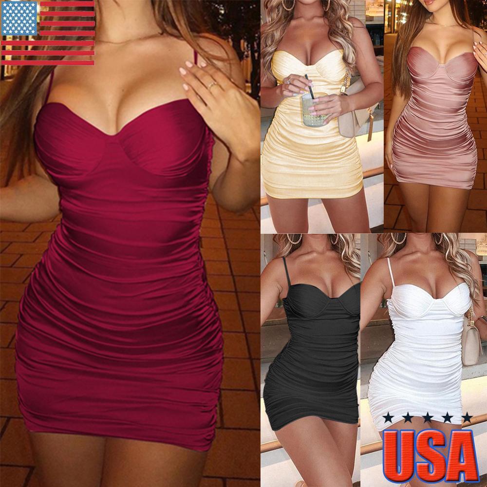 Womens Sexy Strappy Dress Bodycon Ladies Evening Cocktail Party Dresses Clubwear Unbranded Does Not Apply