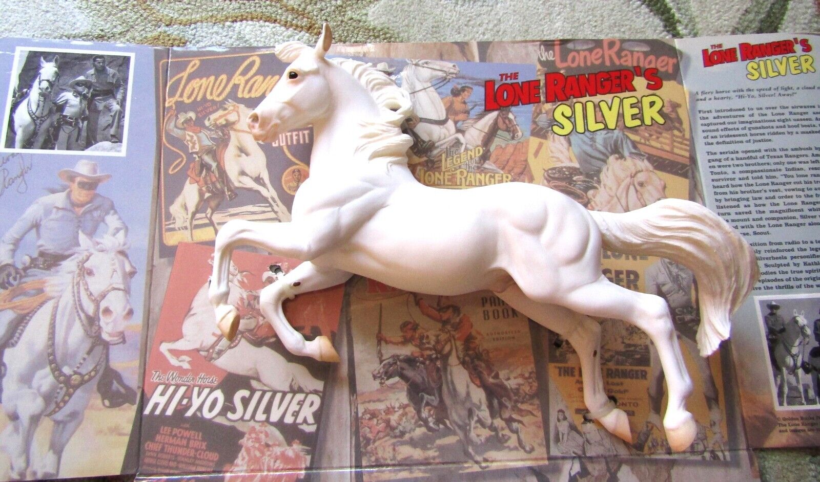 SILVER ~   Lone Ranger's  Famous White Stallion  --  NO VHS Tape  --  Horse only Breyer - фотография #5