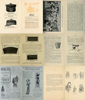 60 OLD RARE BOOKS ON HAT MAKING & MILLINERY PATTERNS ART CRAFT STYLE ON DVD Без бренда - фотография #7