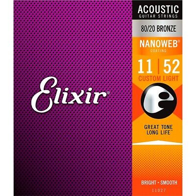 Elixir Nanoweb Custom Light Acoustic Guitar Strings 3 Pack Elixir 11027-3PK-KIT - фотография #4