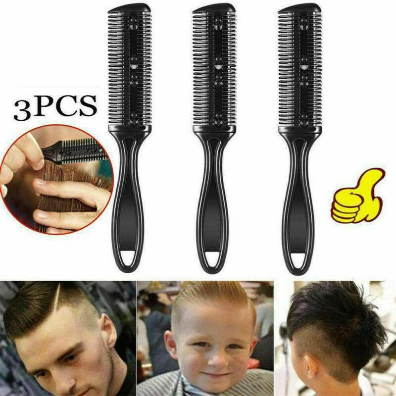 3X Hair Thinning Cutting Trimmer Razor Comb With Blades Hair Cutter Comb Top Unbranded Does not apply - фотография #2