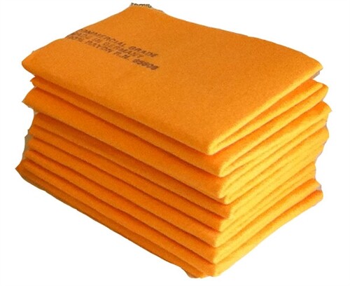 2 New Orange Synthetic Fast Drying Absorbing Chamois Shammy Towel Cloth 27 x 19 Unbranded