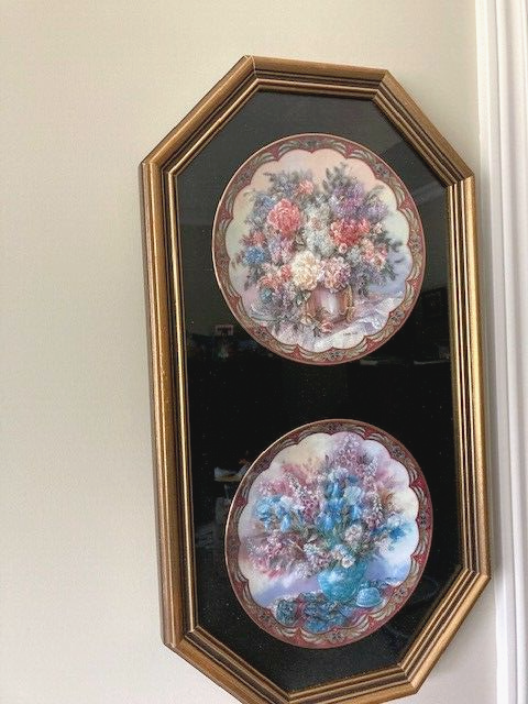 2 Framed Lena Liu Flower Fairies collector plates Magic Makers/Delicate Dancers W S George - фотография #2