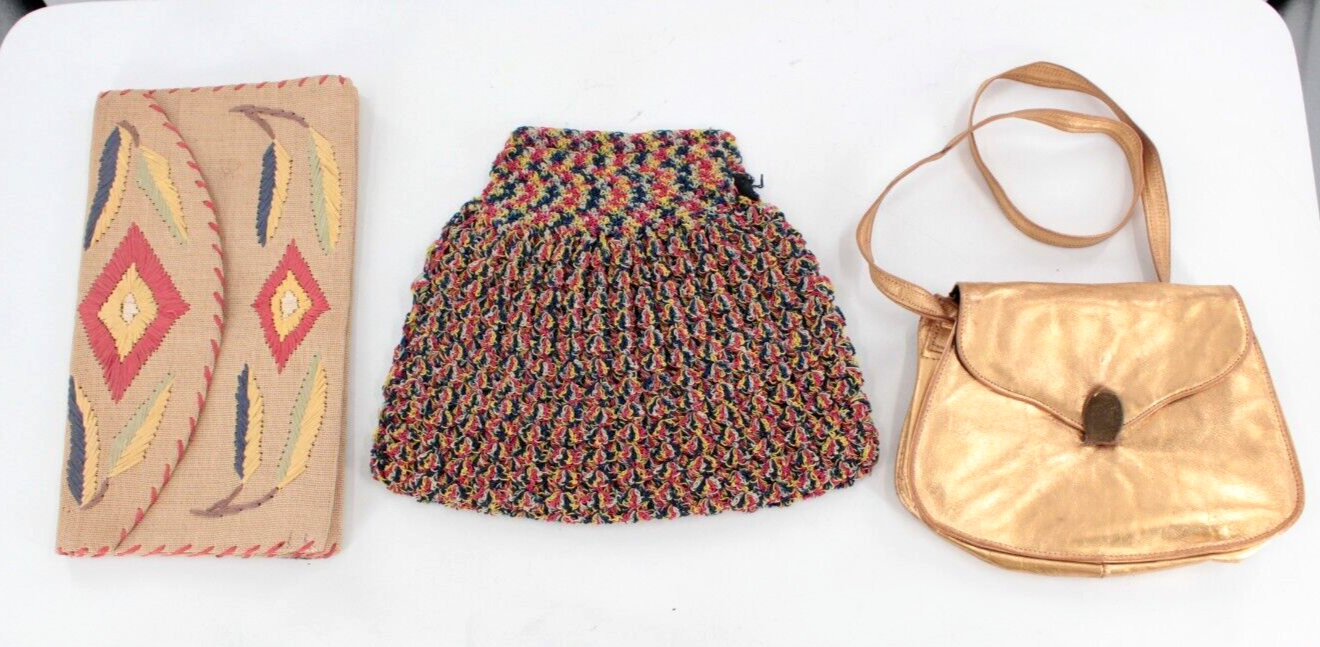 Vtg Women's Purse Lot Of 18 Hand Bags 30s To 50s Era 1930s 1950s Purses Unbranded - фотография #2
