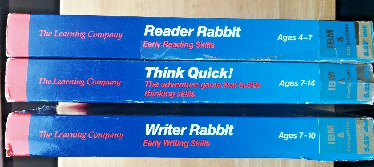 Writer Rabbit & Reader Rabbit & Think Quick Apple IIgs Replacement 3 Boxes Empty The learning company - фотография #7