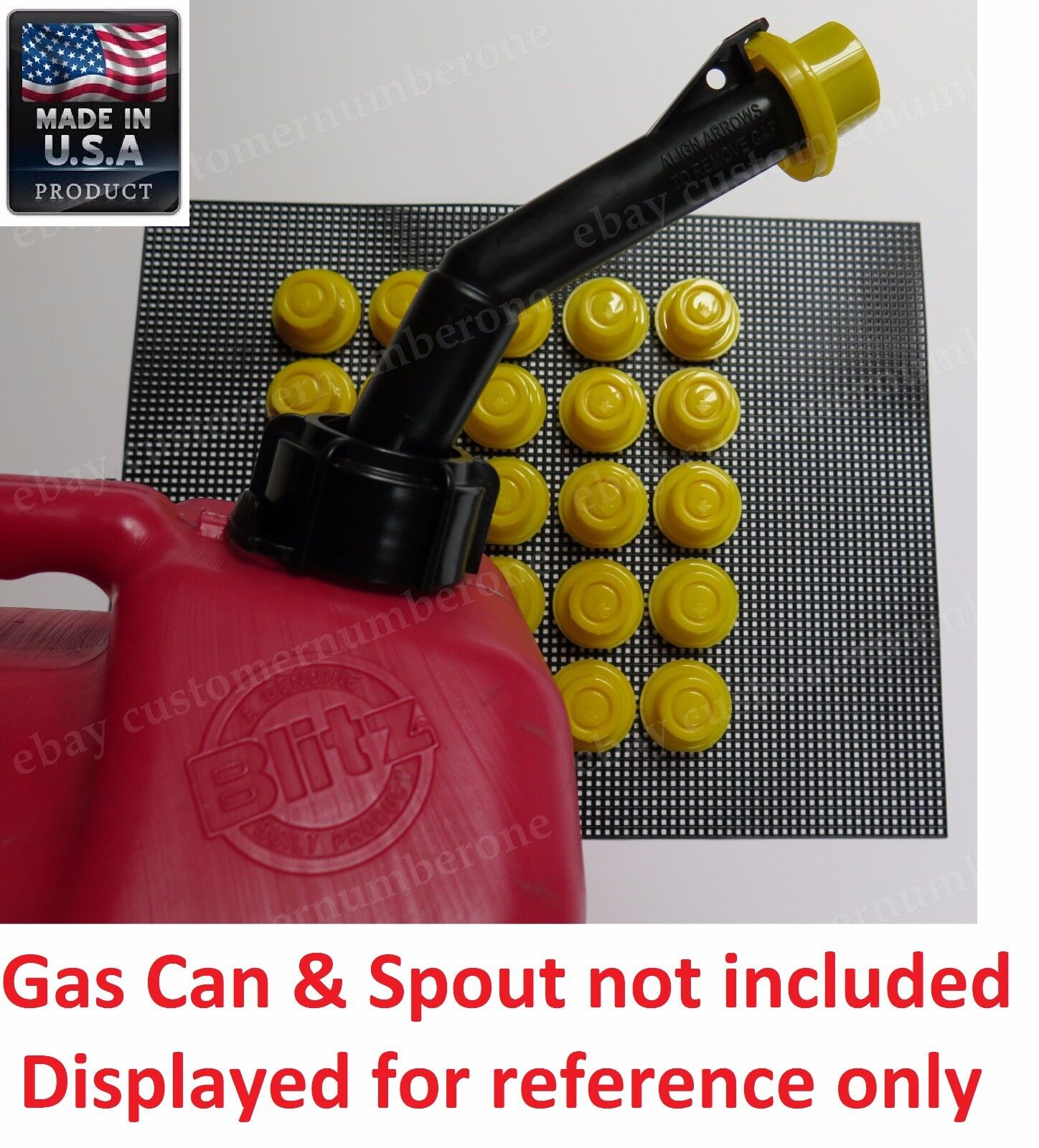 25 Blitz Gas Can Yellow Spout Caps fits part 900302 900092 900094 Original Style Aftermarket cno50 - фотография #6