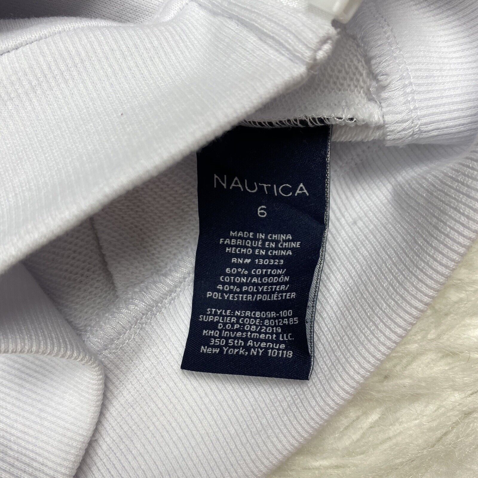 New NAUTICA Hoodie Jacket Zip Up Girl's Size 6 White Floral Graphic School Nautica Does Not Apply - фотография #8