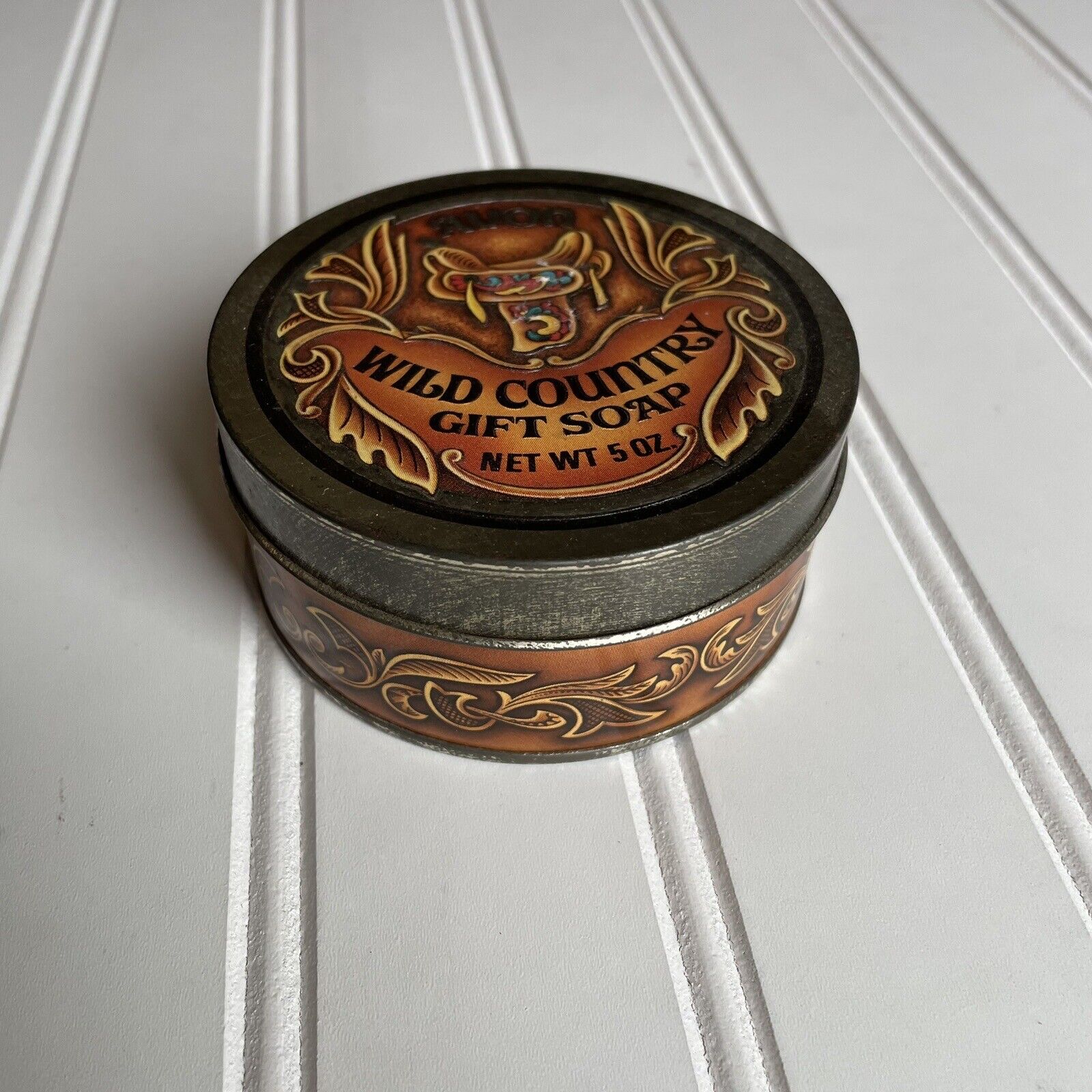 Vintage Avon Wild Country Gift Soap Trinket Tin Box Fragrance Man Cave Decor Без бренда - фотография #2